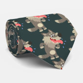 Cute Famated Cartoon Wolf Stropdas (Opgerold)