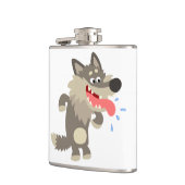 Cute Famed Cartoon Wolf Hip Flask Heupfles (Links)