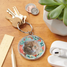 Cute Familiehuisdier Fotocadeau Sleutelhanger