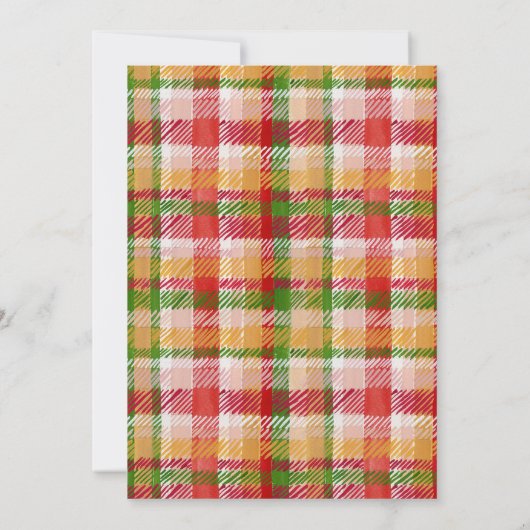 Cute Family House Christmas Party Kaart (Achterkant)