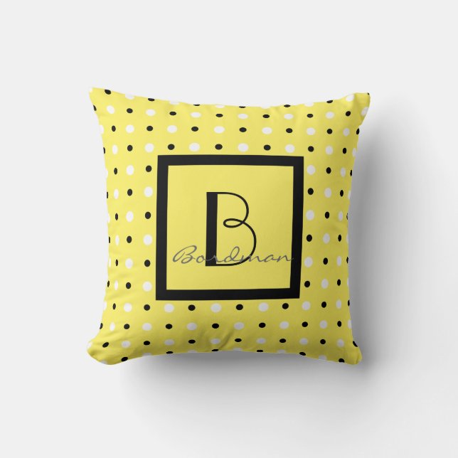 Cute Family Keepomwille, Geel met Polka Dots Kussen (Voorkant)