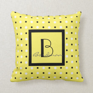 Cute Family Keepomwille, Geel met Polka Dots Kussen