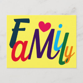 Cute Family Love Colorful Briefkaart