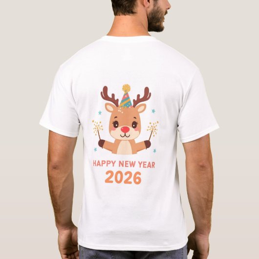 cute family new year tshirt 2026 (Achterkant)