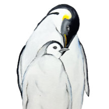 Cute family of emperor pinguins T-Shirt