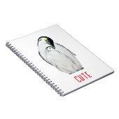 Cute family of emperor pinguins T-Shirt Notitieboek (Rechterzijde)
