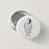 Cute family of emperor pinguins T-Shirt Ronde Button 3,2 Cm (Voorkant /achterkant)