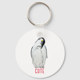 Cute family of emperor pinguins T-Shirt Sleutelhanger