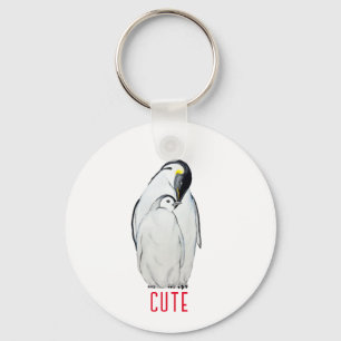 Cute family of emperor pinguins T-Shirt Sleutelhanger