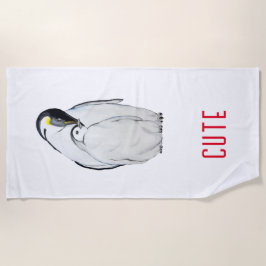 Cute family of emperor pinguins T-Shirt Strandlaken
