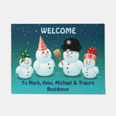 Cute Family of Snowmen Deurmat (Voorkant)