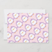 Cute Family Penguin Baby Shower-uitvindingen Kaart (Achterkant)
