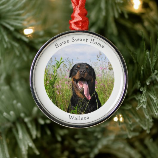 Cute Family Pet Metalen Ornament (Boom)