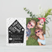 Cute Family Photo Moving Announding Kaarten (Staand voorkant)