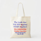 Cute Family Reunion Tassen, Red White en Blue Tote Bag (Voorkant)