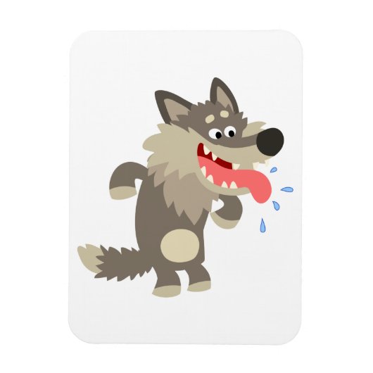 Cute Famous Cartoon Wolf Flexible Magnet Magneet (Verticaal)