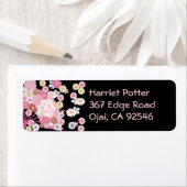 Cute Fan & Flowers Japanese Floral Fine Art Etiket (Insitu)