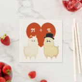 Cute Fancy Alpaca Couple Servet (Insitu)