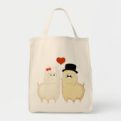 Cute Fancy Alpaca Couple Tote Bag (Voorkant)