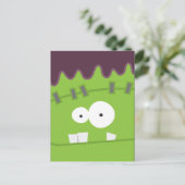 Cute Fankenstein's Monster Face Briefkaarten (Staand voorkant)