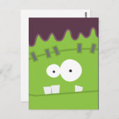 Cute Fankenstein's Monster Face Briefkaarten (Voorkant / Achterkant)