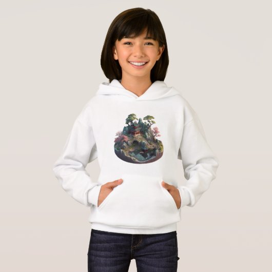 Cute Fantasy 3D Landscape Pullover Hoodie (Voorkant volledig)