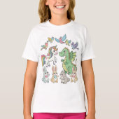 Cute Fantasy Animal Friends T-Shirt for Kids (Voorkant)