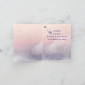 Cute Fantasy Birthday Friend Mouse Dandelion Kaart (Binnen)