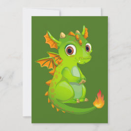 Cute Fantasy Dragon Feestdagenkaart