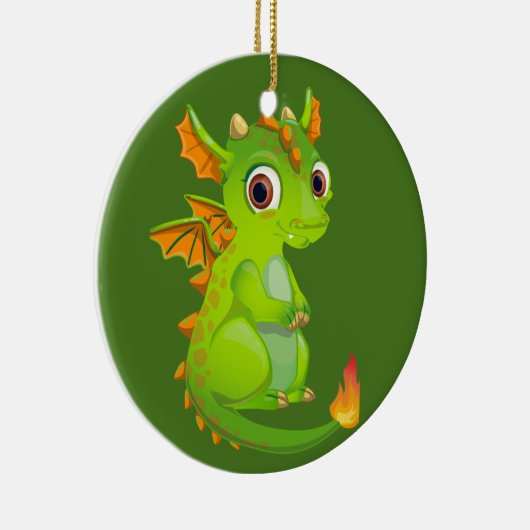 Cute Fantasy Dragon Keramisch Ornament (Rechts)