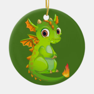 Cute Fantasy Dragon Keramisch Ornament