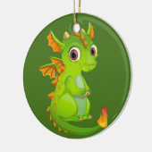 Cute Fantasy Dragon Keramisch Ornament (Links)