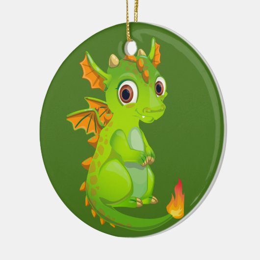 Cute Fantasy Dragon Keramisch Ornament (Links)