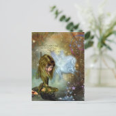 Cute Fantasy Fairy & Pegasus Believe Quote Briefkaart (Staand voorkant)