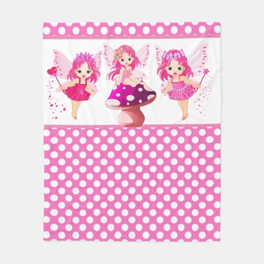 Cute Fantasy-meisjes Fleece Deken (Voorkant)