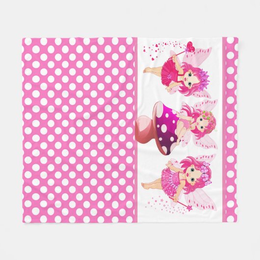 Cute Fantasy-meisjes Fleece Deken (Voorkant (Horizontaal))