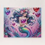Cute Fantasy Mermaid With Hearts Legpuzzel<br><div class="desc">Cute Fantasy Mermaid With Hearts
Art/illustration
colorful
customizable</div>