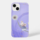 Cute Fantasy Mouse Dandelion Fluff Animal Art iPhone Hoesje (Achterkant)