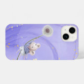 Cute Fantasy Mouse Dandelion Fluff Animal Art iPhone Hoesje (Achterkant horizontaal)