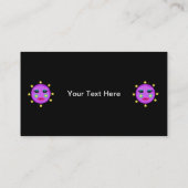 Cute Fantasy Paarse Moon Face Stars Visitekaartje (Achterkant)