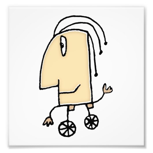 Cute fantasy speelgoed sketchy tekening foto afdruk (Voorkant)