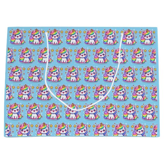 Cute Fantasy Unicorn Groot Cadeauzakje (Voorkant)