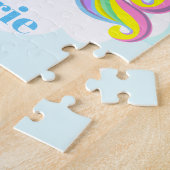 Cute Fantasy unicorn voegt naam toe Legpuzzel (Zijkant)