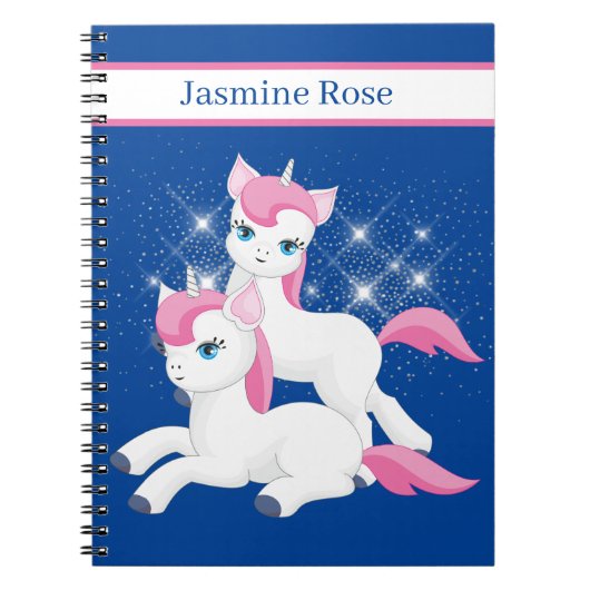Cute fantasy unicorn voegt notitieboek toe (Voorkant)