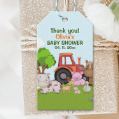 Cute Farm animals Baby Shower Cadeaulabel