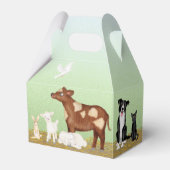 Cute farm animals baby shower gable preferred box bedankdoosjes (Voorkant Zijde)