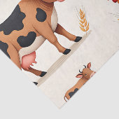 Cute Farm Animals Barn Pattern Tissuepapier (Detail)