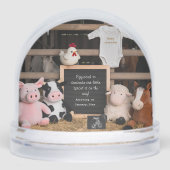 Cute Farm Animals Digital Pregnancy Announcement  Sneeuwbol (Voorkant)