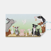 Cute farm animals gift label cadeaulabel (Voorkant (Horizontaal))