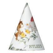 Cute Farm Animals Greenery 1st Birthday Boy Girl Feesthoedjes (Links)